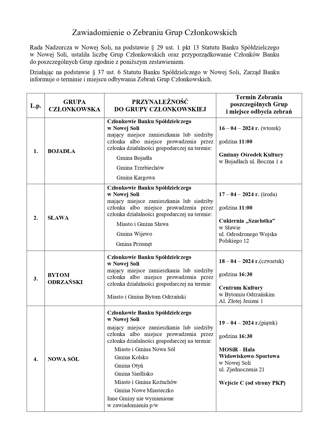 Zawiadomienie o Zebraniu Grup Członkowskich 2024 r. page 0001